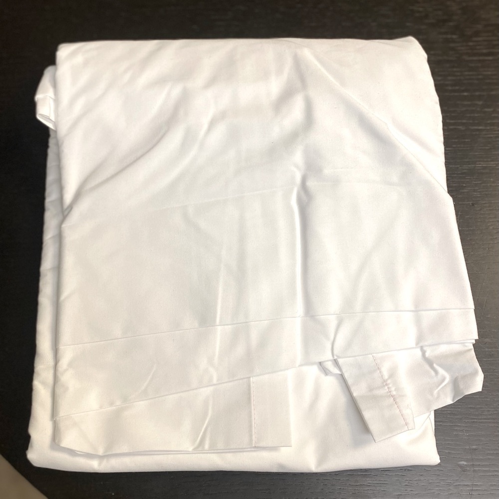 White queen bed cover sheet brand new